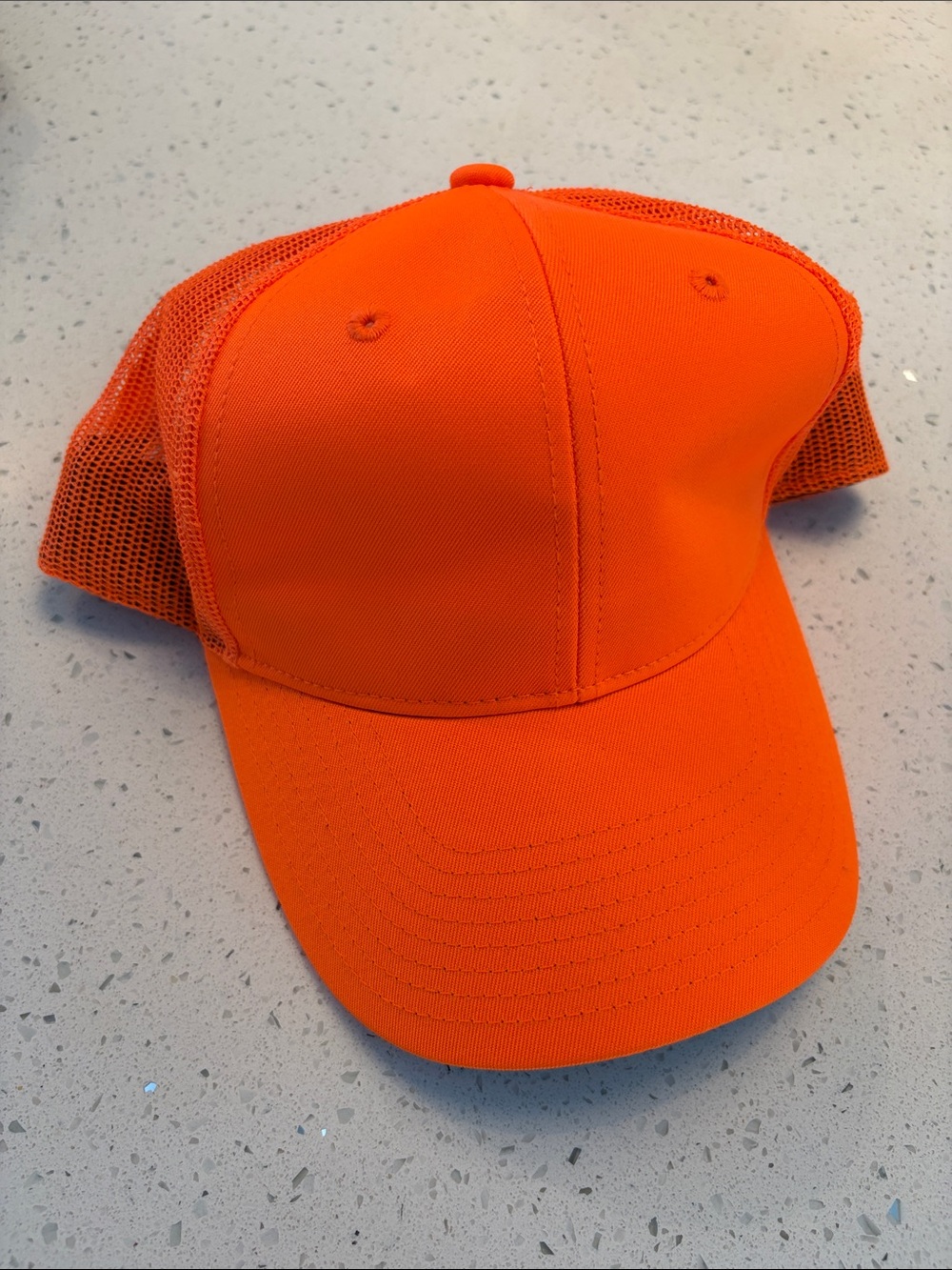Bright Orange Mesh Back Baseball Cap